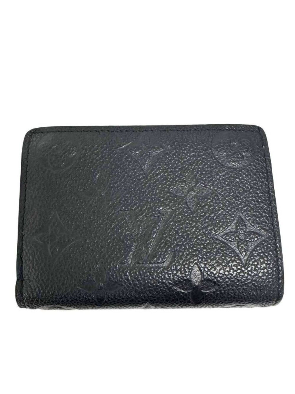 Louis Vuitton Monogram Empreinte Portefeuille Clair Bifold Compact Wallet Noir